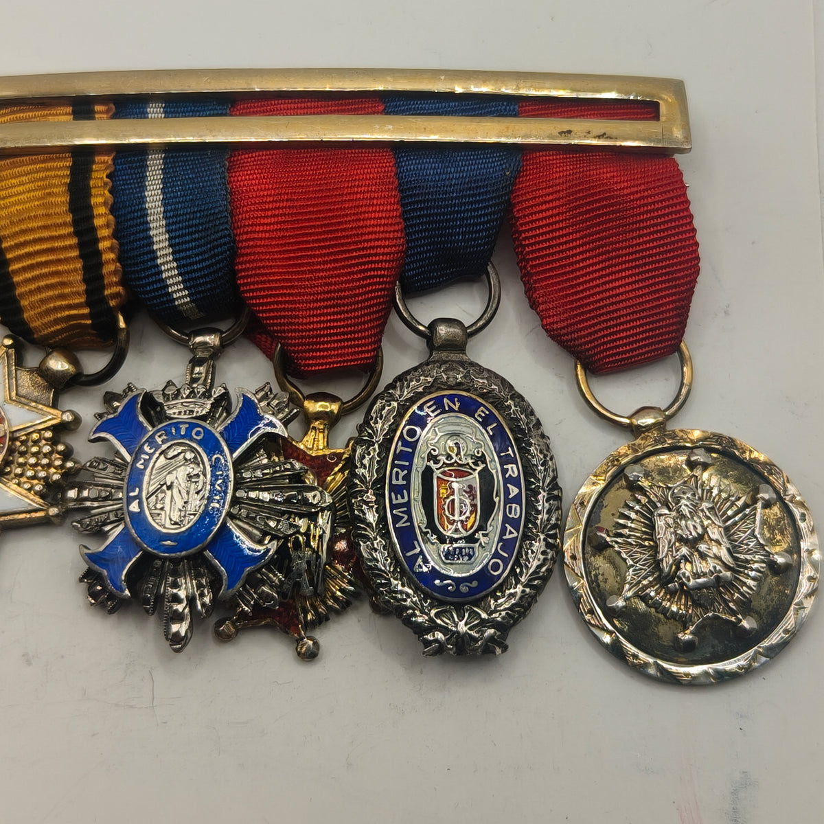 Medal Bar of Spanish Civil Orders, Minis.  Franco's Period.