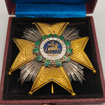 San Hermenegildo Order , Breast Star. Monarchy Period. Made by Castells.