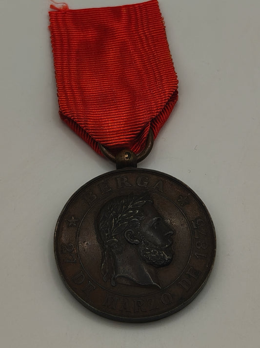 Medalla batalla de Berga Carlista . Carlos VII