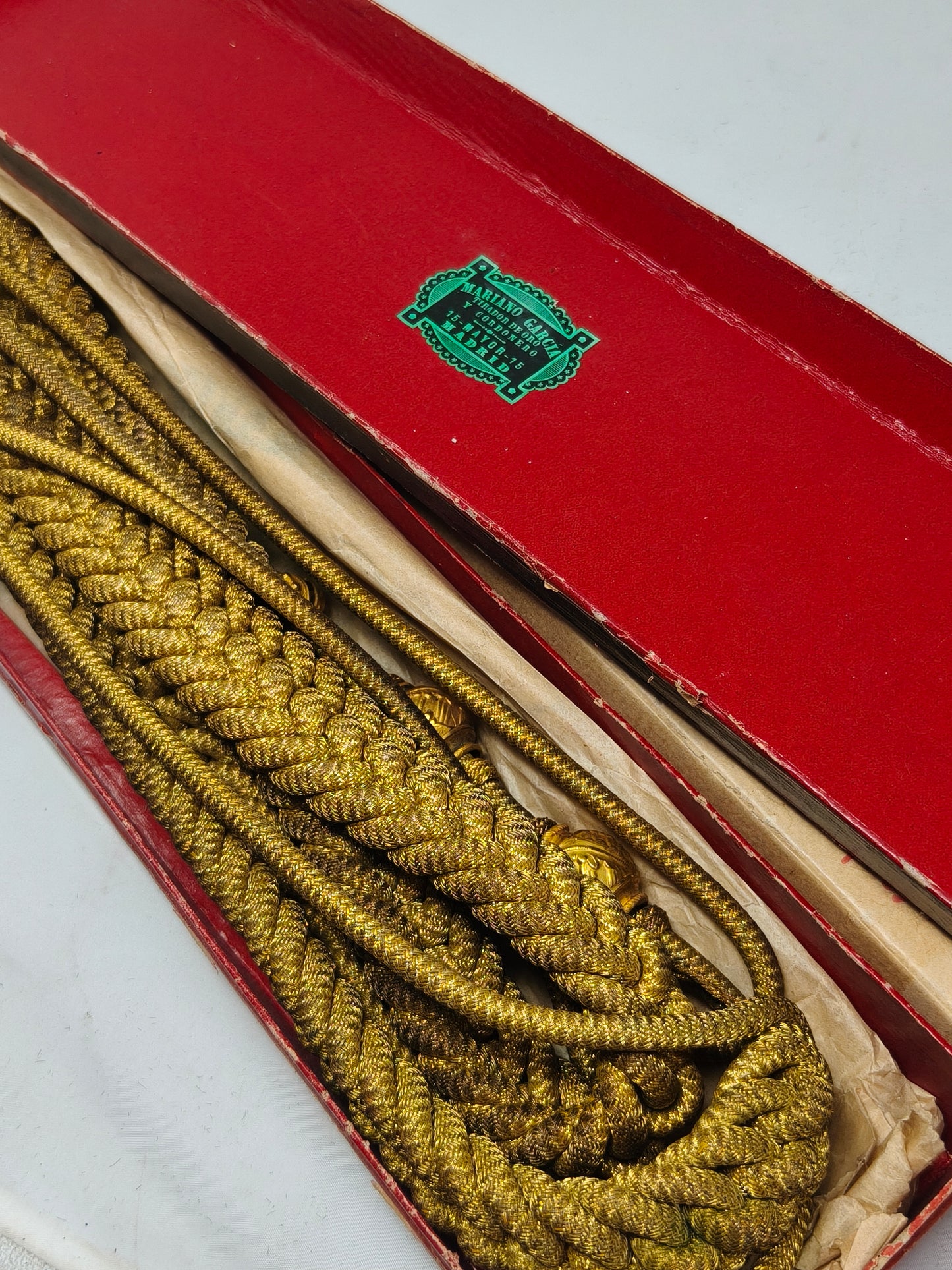 Cordones de ayudante general de marina. Época Monarquía Española.