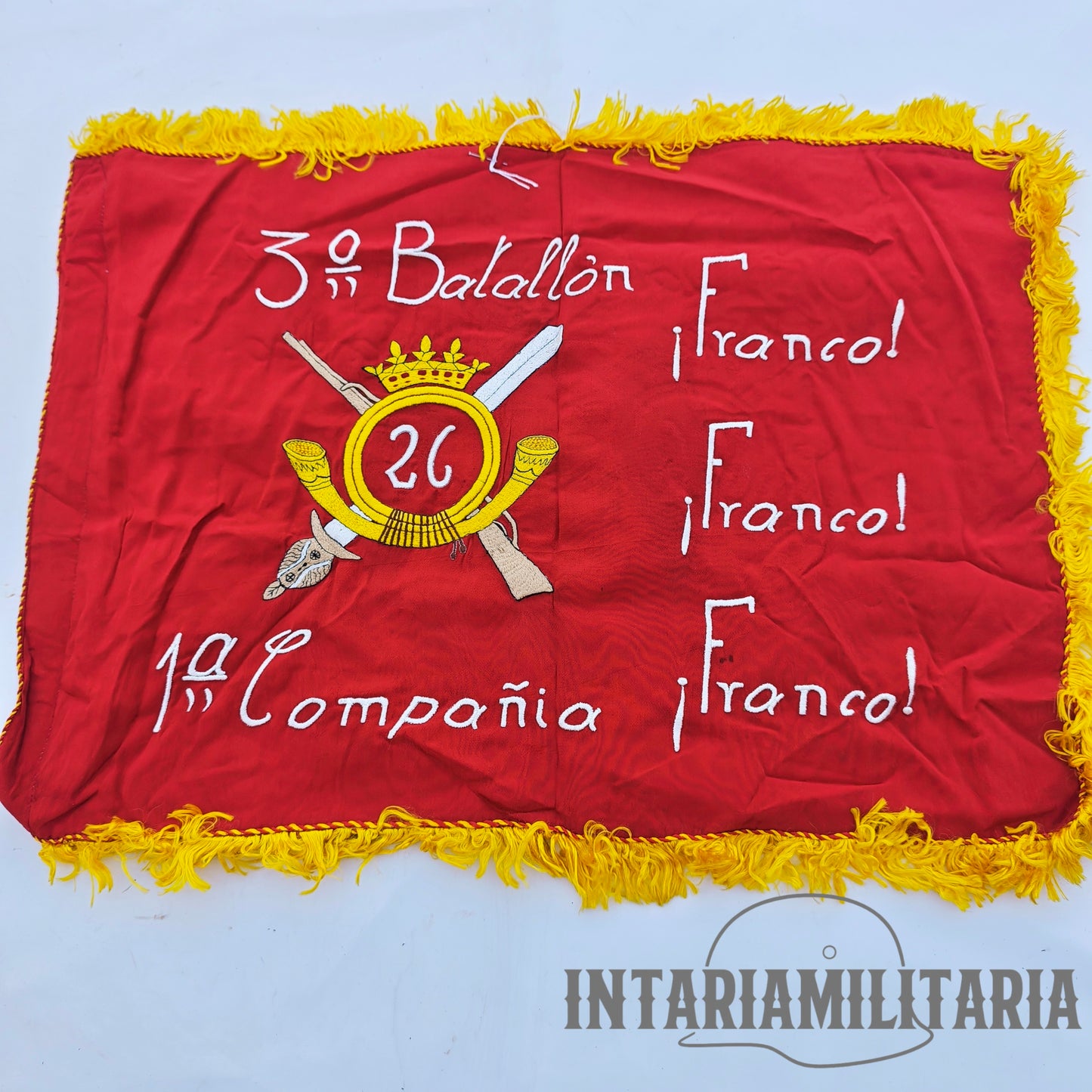 Bandera tercer batallón 1 compañía de infantería. Guerra Civil Española