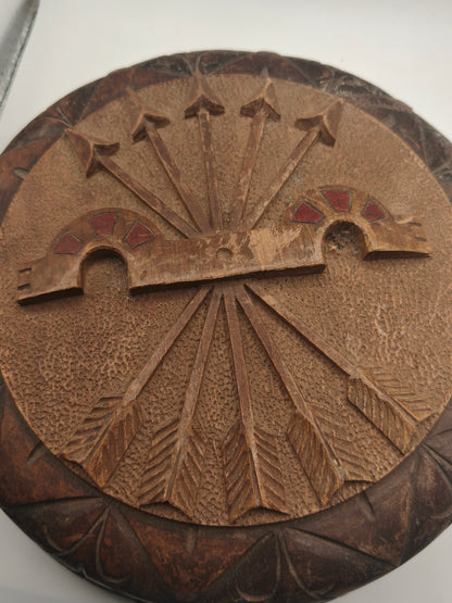 Caja de madera Falange Española.