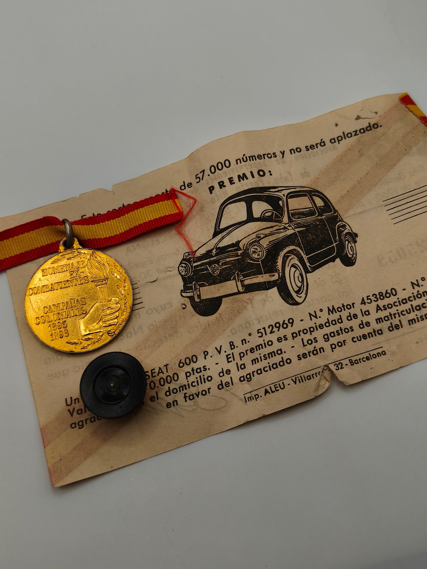 Medalla veteranos guerra de Cuba y Filipinas