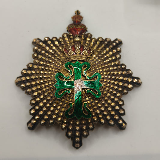 Grand Cross Class of the order of Aviz. Monarchy Period Portugal.