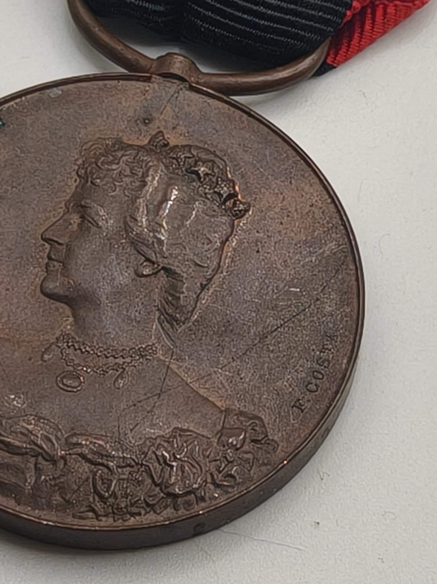 Colonial Portuguese medal. Amelia Queen. Selles 1902-1903.
