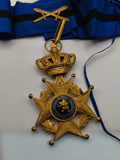 Medal Order Of Leopold II with swords. Commander .Belgium.