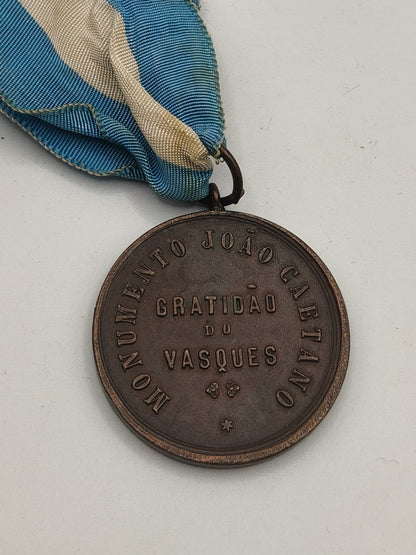 "Monumento Joao Caetano" Medal. Portugal XIX Century.