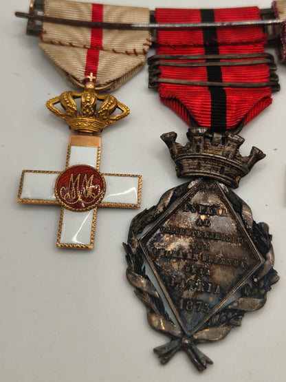 Pasador Medallas Guerra de Cuba I República. Mérito militar en oro