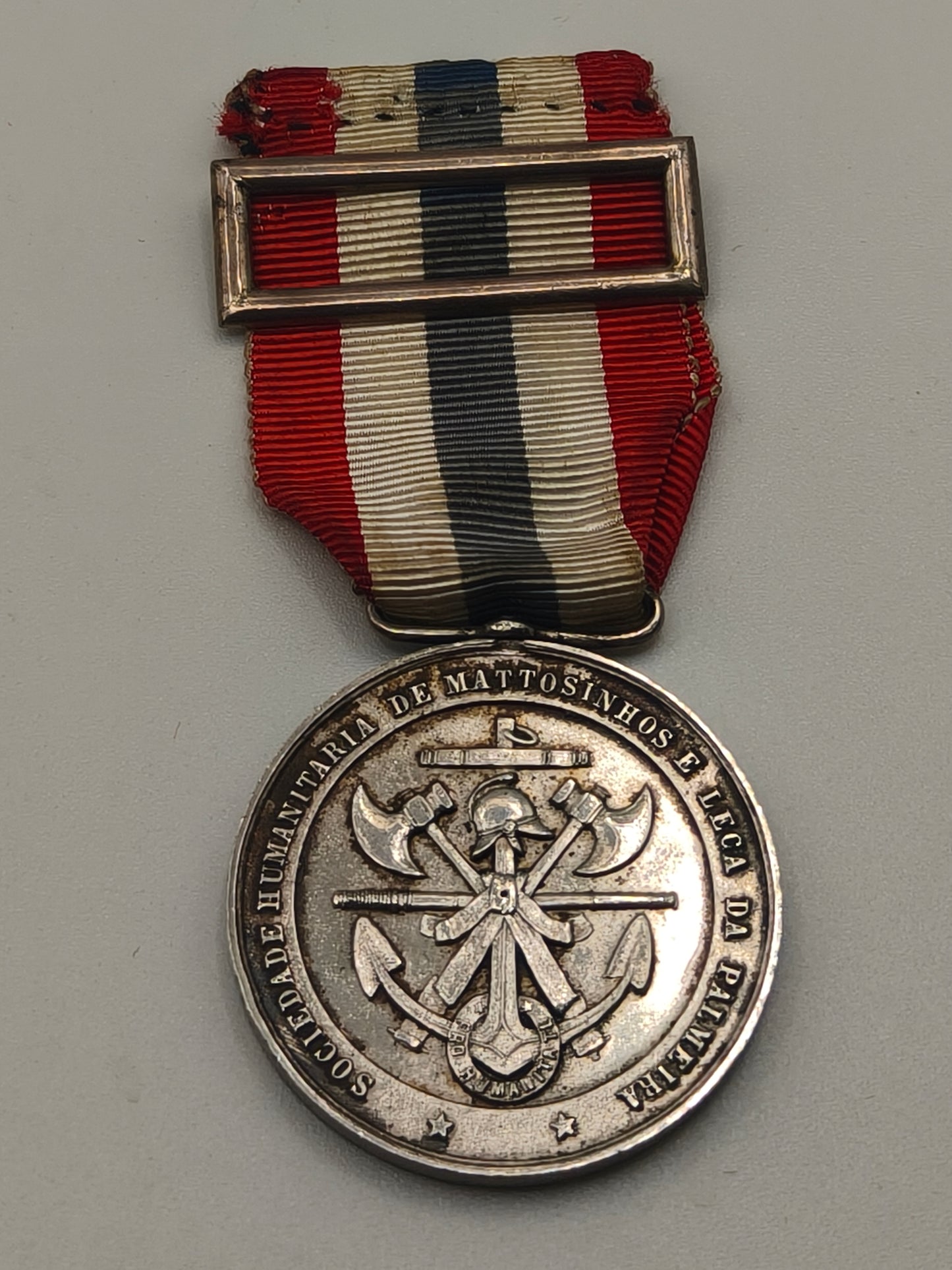 Fireman Merit Medal, Portugal, sterling silver.