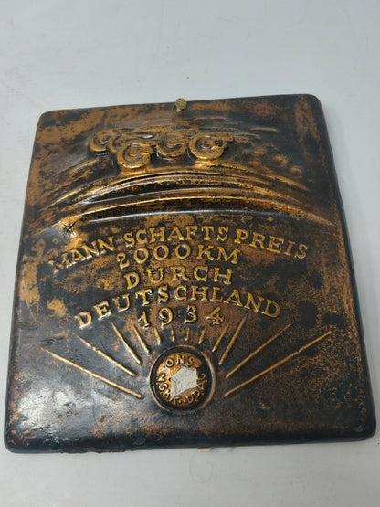 German Moto's Sport Plaque. 1934 III Reich.