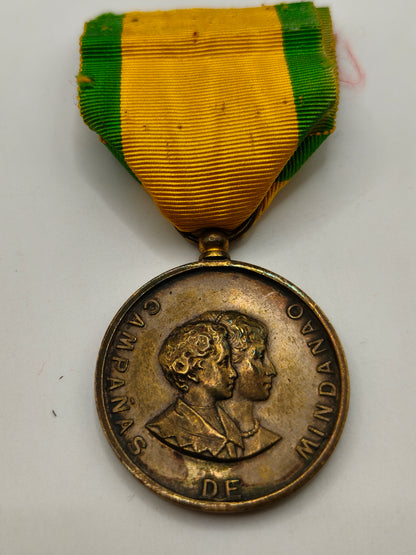 Medalla Campañas de Mindanao, Filipinas. Colonial España