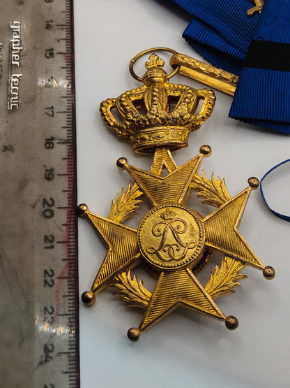 Medal Order Of Leopold II with swords. Commander .Belgium.