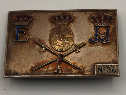 Spanish Royal House Badge, made in silver and enamels. Spain Alphonso XIII period.