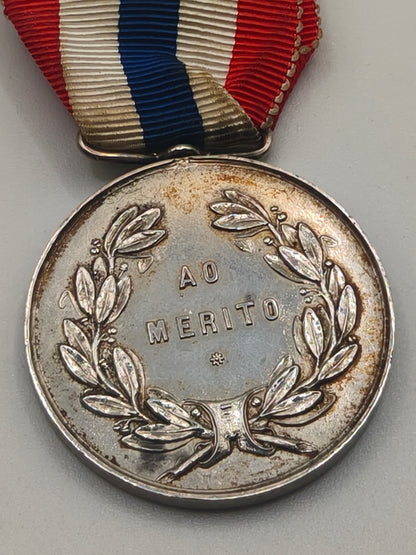 Fireman Merit Medal, Portugal, sterling silver.