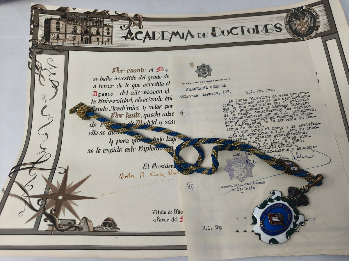 Doctors Academy Medal, Madrid Spain.