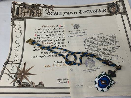 Doctors Academy Medal, Madrid Spain.