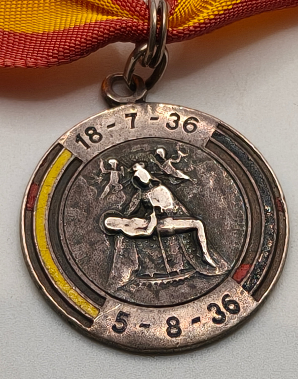 Nacionalist Silver Medal, Phalanx. Spanish Civil War