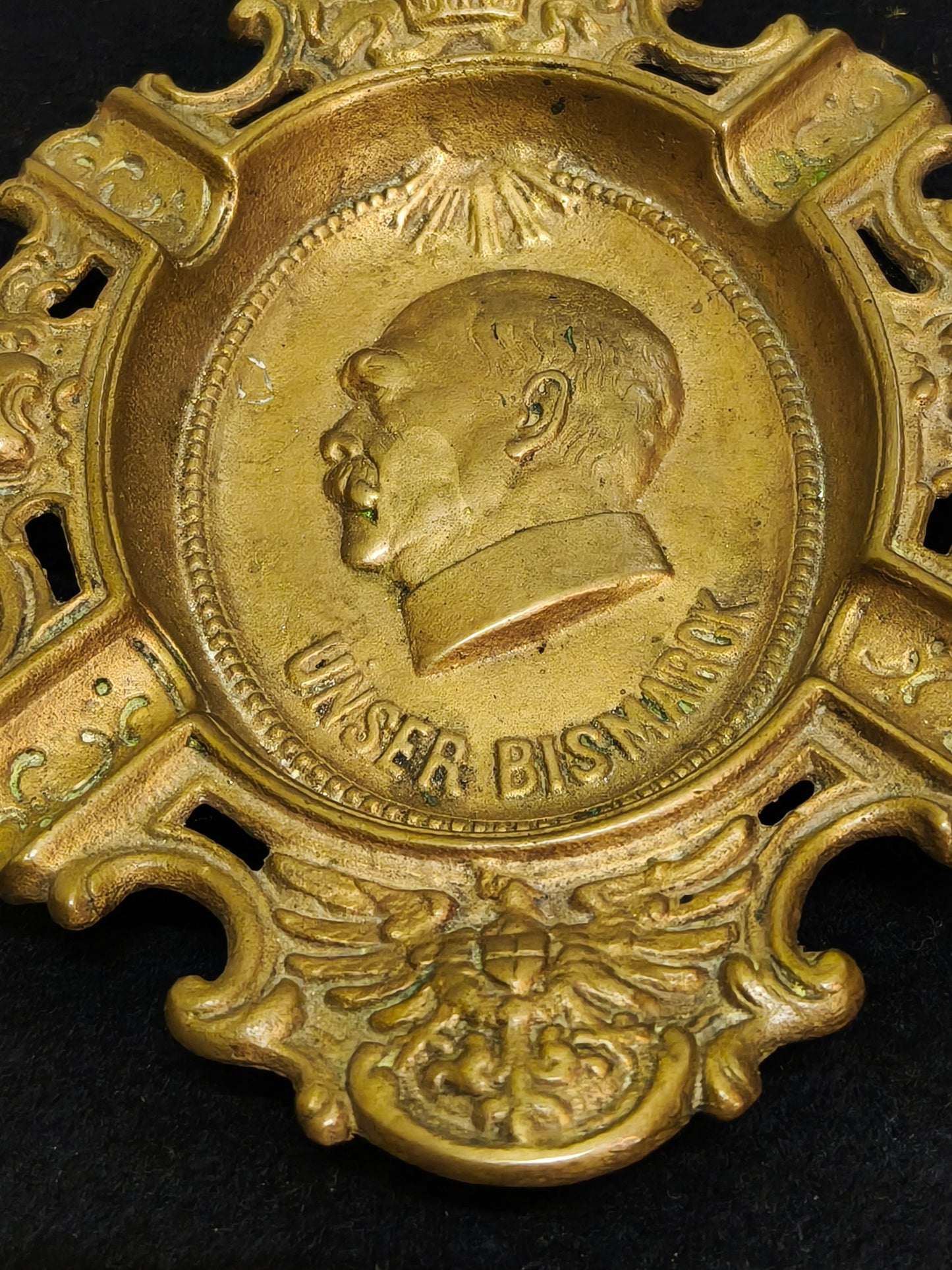 Placa de bronce Bismark. Alemania imperial