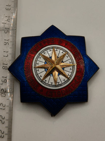 Order of Geographical Merit Service, Breast Star. Franco's Period, Spain.