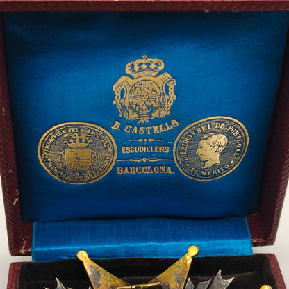 San Hermenegildo Order , Breast Star. Monarchy Period. Made by Castells.