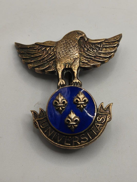Spanish Officer Excombatients Badge. Silver and enamels.