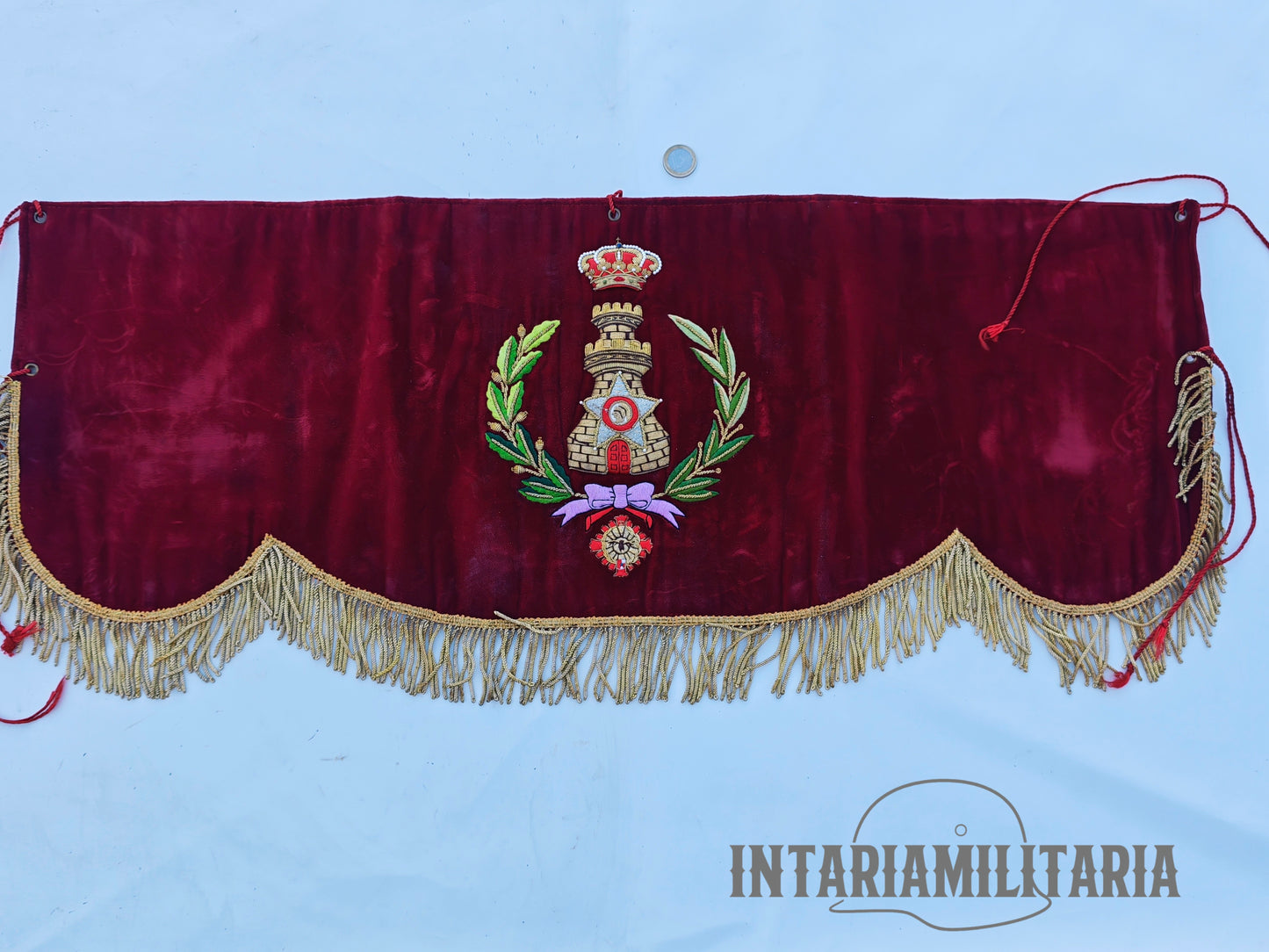 Banderín del cuerpo de ingenieros con orden Alfonso XII. España