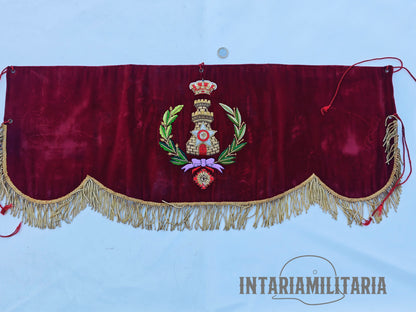 Banderín del cuerpo de ingenieros con orden Alfonso XII. España