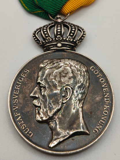 Sweden Patriotic Medal, Steeling Silver.