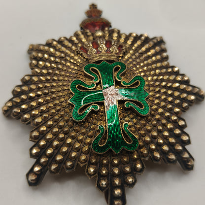 Grand Cross Class of the order of Aviz. Monarchy Period Portugal.