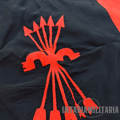Bandera de Falange centuria almogávares. Época Franco
