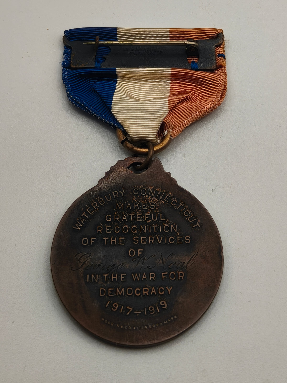 Service Medal of Waterbury. USA IWW.
