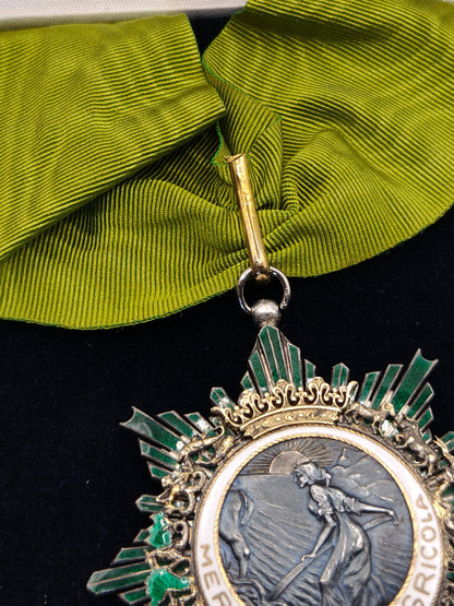 Agricultural Merit Order Neck Medal. Spain Franco's Period