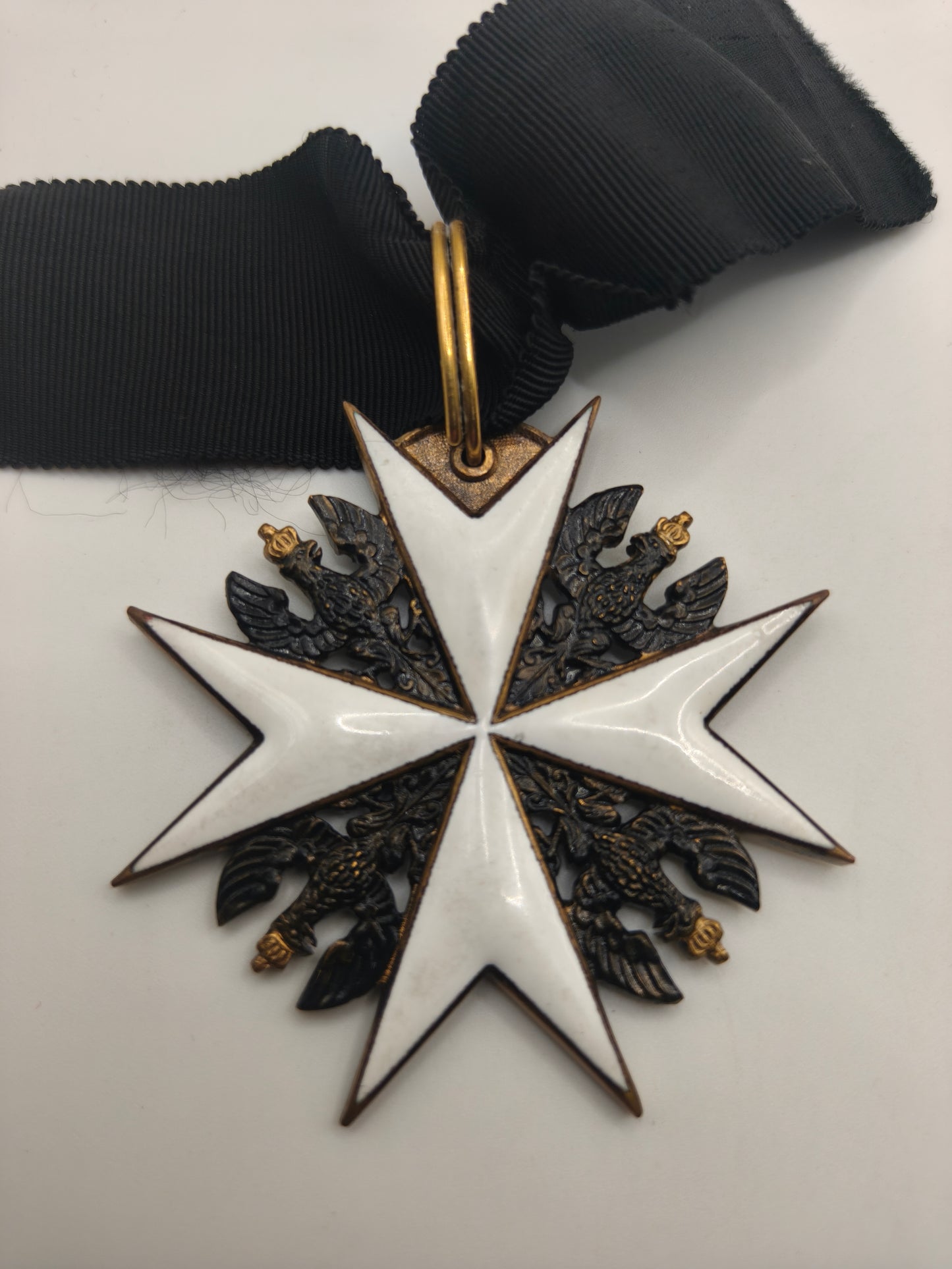 Prussian St John Order Neck Cross in silver.