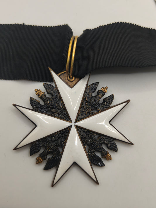 Prussian St John Order Neck Cross in silver.