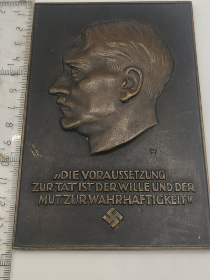 AH plaque III reich original. WWII period.