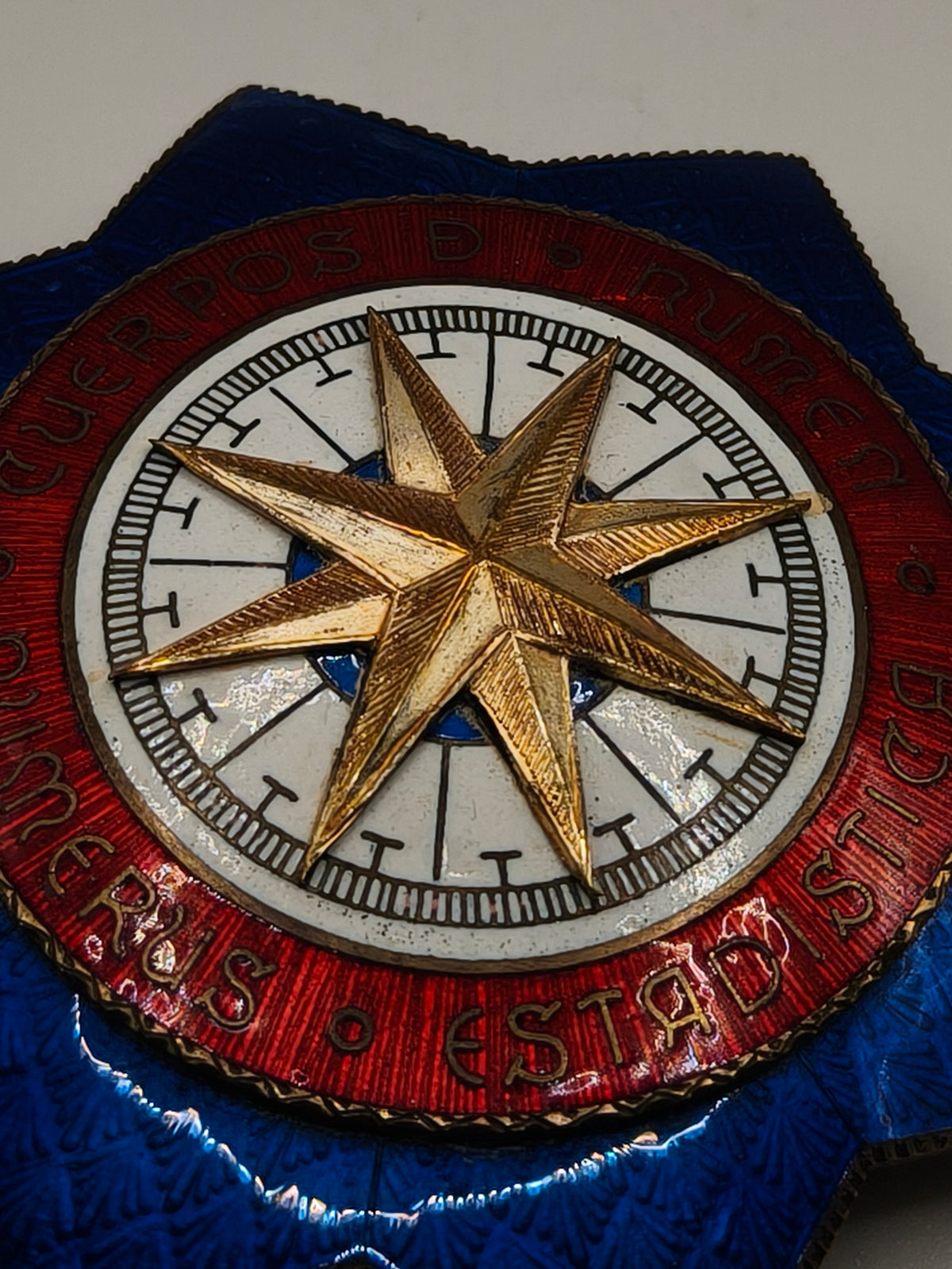 Order of Geographical Merit Service, Breast Star. Franco's Period, Spain.