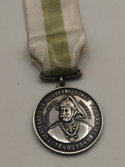 Firefighter medal conmemorative, Guilherme Gomes Fernandes (1849-1949). Porto Portugal.