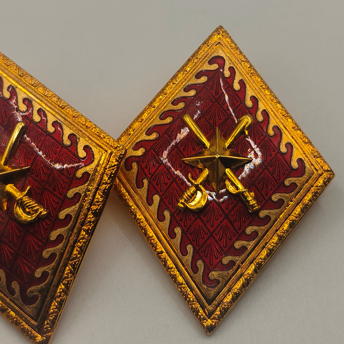 Aviation General Collar Insignia. Spain Franco's period.