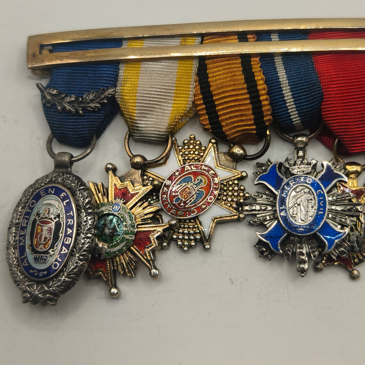 Medal Bar of Spanish Civil Orders, Minis.  Franco's Period.