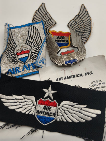 Air America Badges Lot. USA Airline.