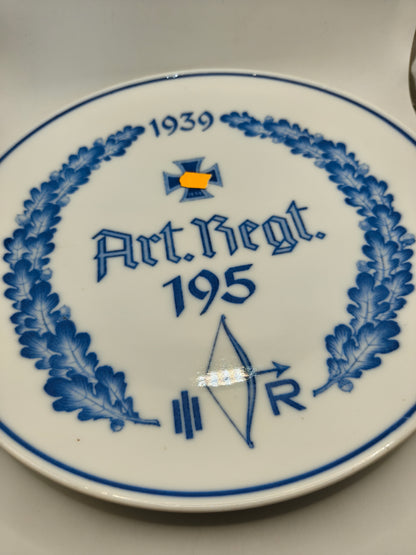Plato Artillería Regimiento 195 Wehrmacht 1939. Meissen (IIWW)