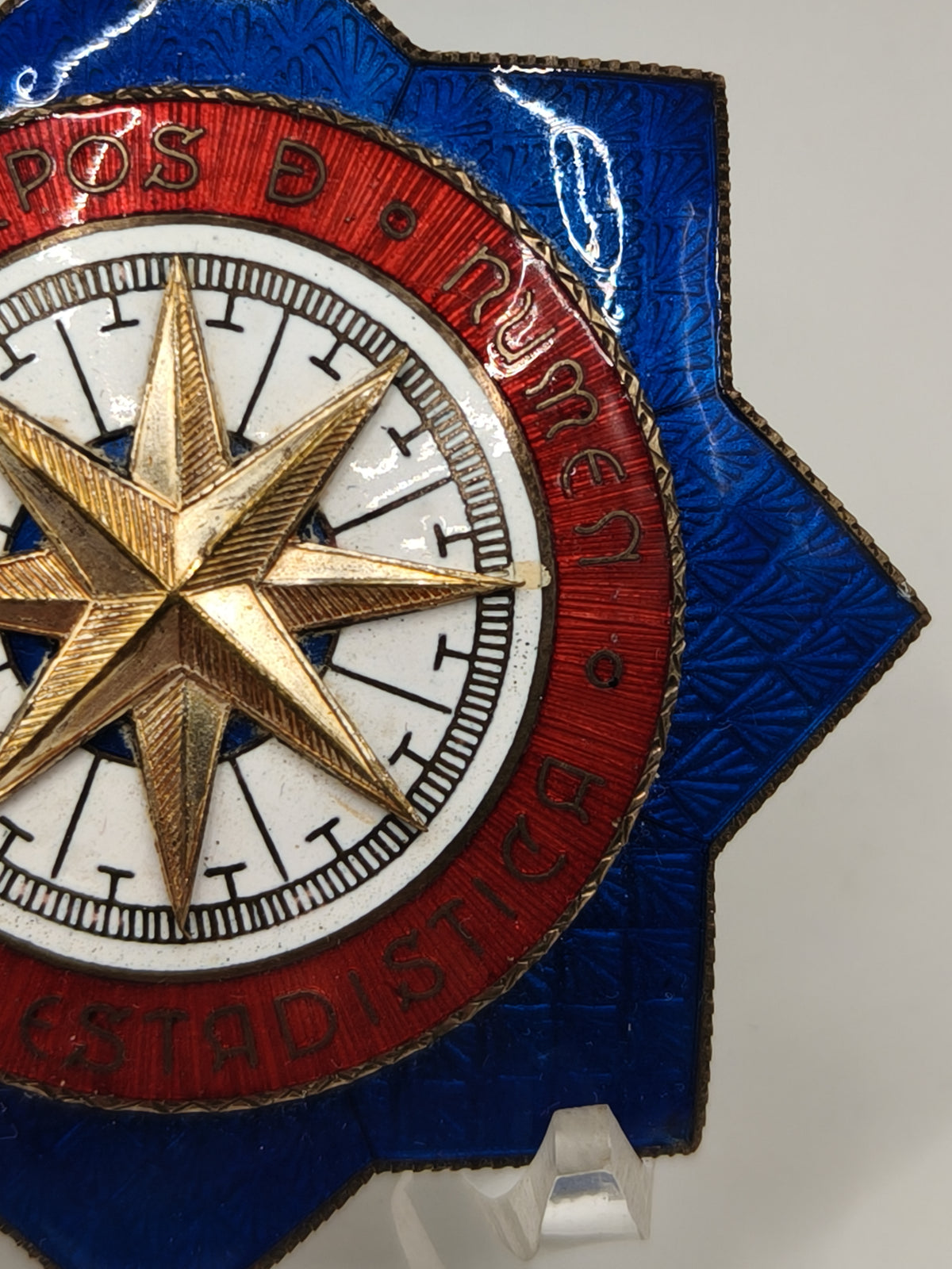 Order of Geographical Merit Service, Breast Star. Franco's Period, Spain.