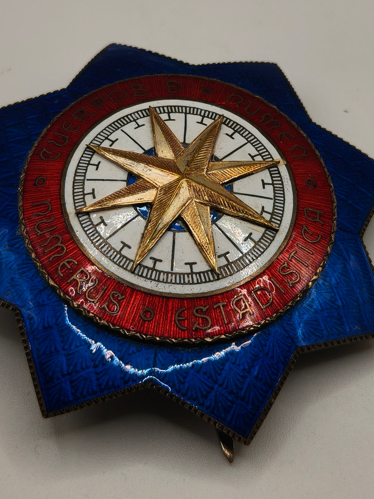 Order of Geographical Merit Service, Breast Star. Franco's Period, Spain.