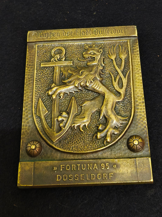 Placa Bronce Naval Dusseldorf. Alemania