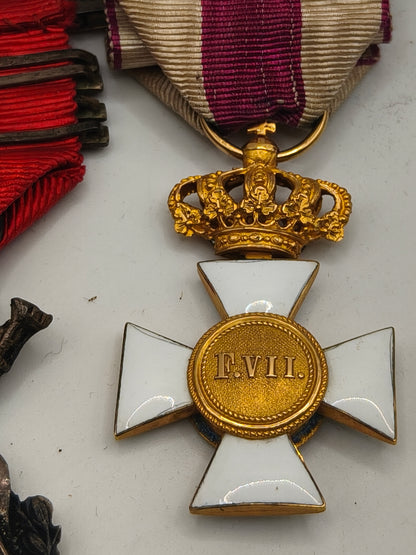 Pasador Medallas Guerra de Cuba I República. Mérito militar en oro