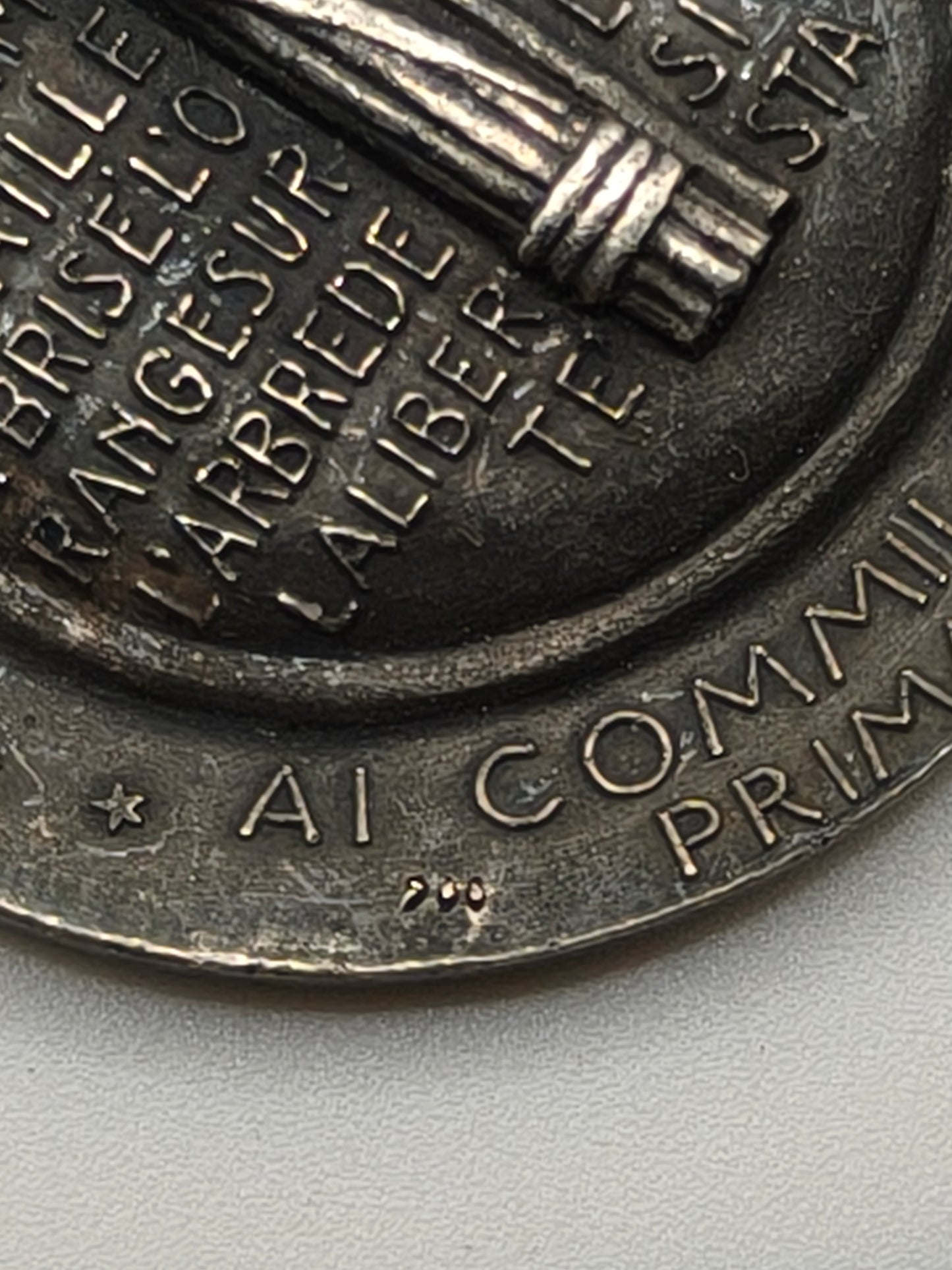 Disabled Servicemen's Association commemorative medal.  1926 Italy. Silver.