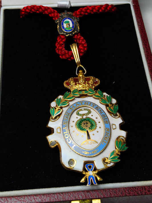 Lawyers Medal Enameled and Silver. Madrid Spain.