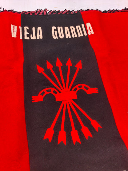 Bandera de Vieja Guardia Falange. Época de Franco España.
