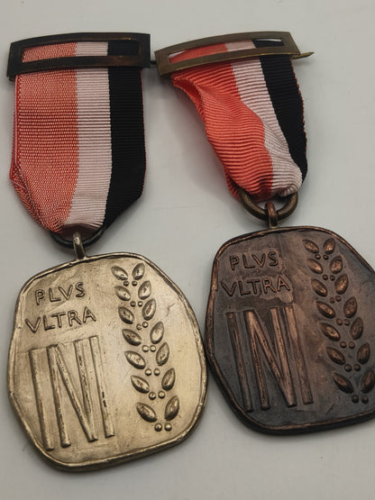 INI Medals, bronce and silver class. Spain Franco's period.