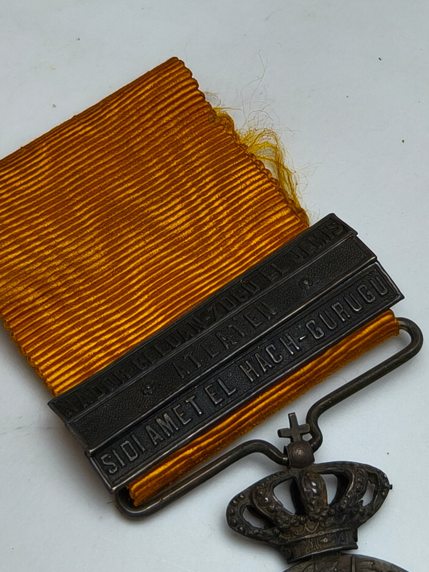Africa's Colonial Spanish Medal Campaign, 3 medal bars. Spain Alphonso XIII period.